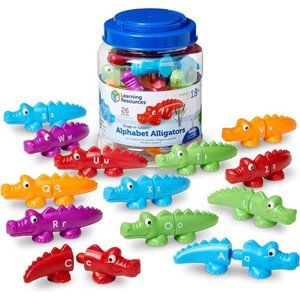 Snap-n-Learn Alphabet Alligator -26 Double-Sided Pieces, Ages 18+ Months Toddler